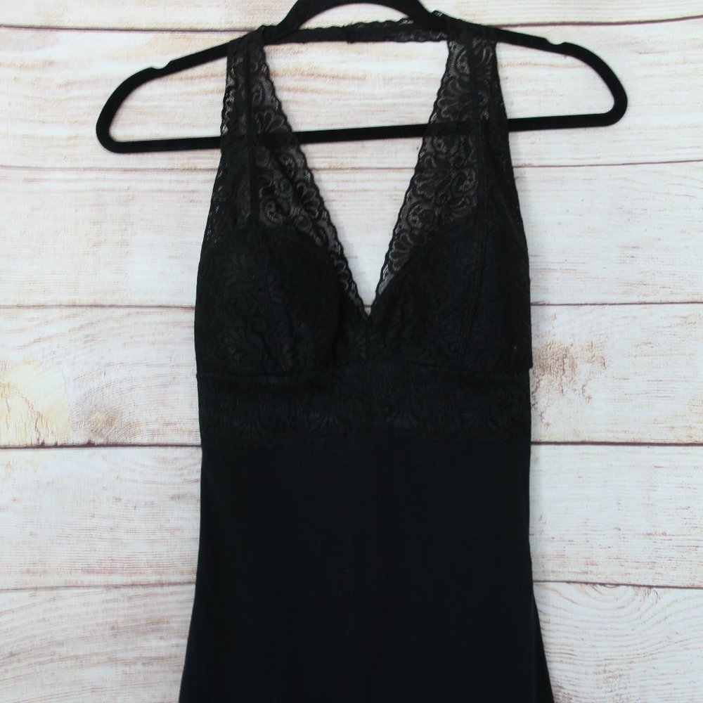 Black Lace Halter Top